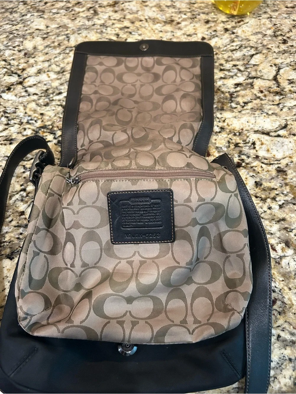Coach Black Messenger Crossbody Bag Nylon Leather